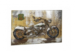 obraz s 3D motivem lmotorka a Route 66 - pohled 1 - www.maxitrend.cz