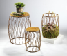 sada kovov�ch stolk� na kv�tiny 14 - pohled 2 - www.maxitrend.cz