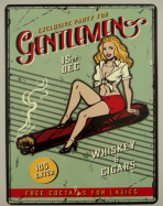 retro kovov� cedule na ze� Gentleman