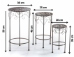 sada kovov�ch stolk� na kv�tiny 16 - pohled 4 - www.maxitrend.cz