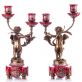 sada porcel�nov�ch sv�cn� s bronzov�mi dopl�ky 2 - pohled 2 - www.maxitrend.cz