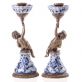sada porcel�nov�ch sv�cn� s bronzov�mi dopl�ky 4 - pohled 2 - www.maxitrend.cz