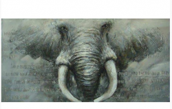 olejomalba na pl�tn� Slon 18