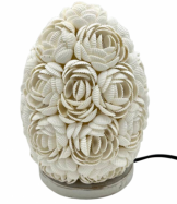 dekorativn� boho lampa z mo�sk�ch mu�l� 15