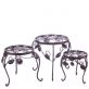 sada t�� kovov�ch stolk� na kv�tiny ve vintage stylu 36 - pohled 1 - www.maxitrend.cz
