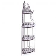 rohov� kovov� reg�l se �ty�mi policemi ve vintage stylu 18