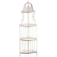 rohov� kovov� reg�l se �ty�mi policemi ve vintage stylu 19