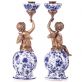 sada porcel�nov�ch sv�cn� s bronzov�mi dopl�ky 22 - pohled 2 - www.maxitrend.cz