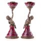 sada porcel�nov�ch sv�cn� s bronzov�mi dopl�ky 24 - pohled 2 - www.maxitrend.cz