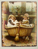 retro kovov� cedule na ze� 6