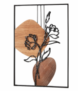 kovov� dekorace na ze� kombinace kov, d�evo 76